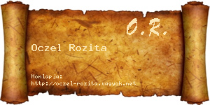 Oczel Rozita névjegykártya